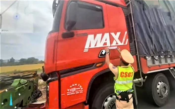 Xe tải vi phạm nhiều lỗi khi đi trên cao tốc, tài xế và chủ xe bị phạt 126 triệu đồng