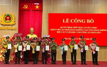 Gia Lai: 39 nhân viên an ninh hàng không được tuyển vào Công an nhân dân