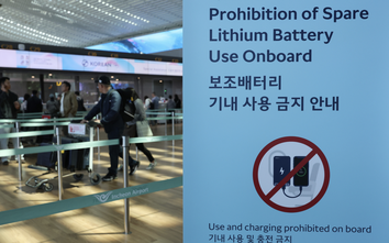 Hàn Quốc siết quy định mang pin dự phòng lên máy bay
