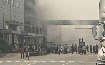 Nổ bình khí nén trong khu công nghiệp ở Bắc Ninh khiến 2 người bị thương