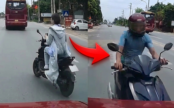 Né xe máy điện chuyển hướng ẩu, ô tô đâm trực diện xe máy