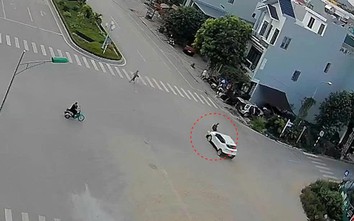 Ô tô phóng bạt mạng qua giao lộ, đâm bay người đi xe máy