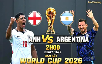 Nhận định, dự đoán tỷ số Anh vs Argentina (2h ngày 16/7), bán kết World Cup 2026