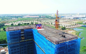 Tập đoàn Hòa Phát cất nóc công trình hơn 800 căn hộ nhà ở xã hội tại KCN Yên Mỹ II