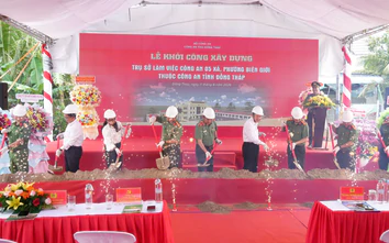 Đồng Tháp: Khởi công xây dựng trụ sở công an tại 5 xã, phường biên giới