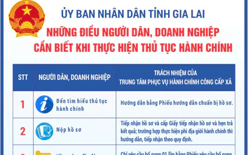 Gia Lai yêu cầu 135 xã, phường công khai poster để người dân giám sát thủ tục hành chính
