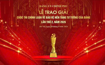 Đảng uỷ Chính phủ trao giải Cuộc thi chính luận bảo vệ nền tảng tư tưởng của Đảng tối 20/8