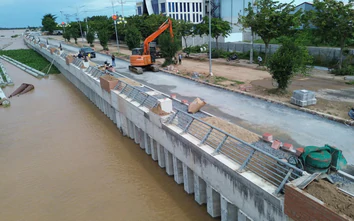 Đồng Tháp: Bờ kè hơn 220 tỷ đồng thi công theo lệnh khẩn cấp, về đích sớm bốn tháng