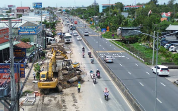 Đồng Tháp: Dự án chống ngập cửa ngõ Mỹ Tho đang thi công ra sao?