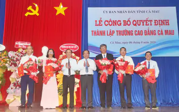 Hợp nhất 4 trường cao đẳng thành Trường Cao đẳng Cà Mau