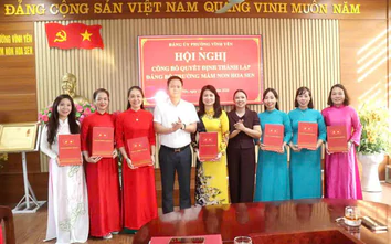 Phú Thọ: Phường Vĩnh Yên công bố, trao quyết định thành lập Đảng bộ các trường học