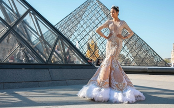 Á hậu Hoàng Thuỳ tiết lộ lý do mang vương miện Tiara đến Pháp