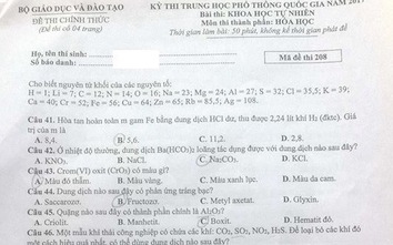 Đề thi, hướng dẫn giải môn Hóa học thi THPT quốc gia 2017