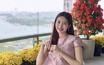 Hoa hậu Thu Thảo lộ ảnh bụng bầu ngày Tết