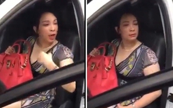 "Kiều nữ Hải Dương" cố thủ trong ôtô, lớn tiếng với CSGT