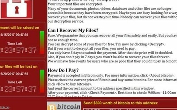 Hơn 1.900 máy tính ở Việt Nam nhiễm mã độc WannaCry