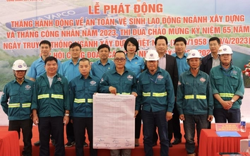Phát động Tháng hành động về ATVSLĐ ngành Xây dựng, Tháng Công nhân năm 2023 và phát động thi đua tại dự án Nhà máy Nhiệt điện Vũng Áng 2