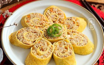 Tự tay làm món Trứng cuộn Như Ý đón tài lộc ngày vía Thần Tài