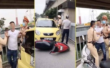 Lái xe giằng co với CSGT khi đi vào đường cấm cầu Thăng Long là ai?