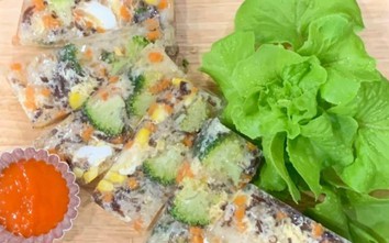 Giò đông rau củ, món duy nhất "cân" cả mâm cơm ngày mưa gió