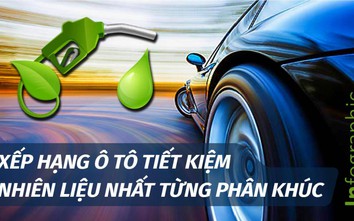 Infographic: Xếp hạng ô tô tiết kiệm nhiên liệu nhất từng phân khúc