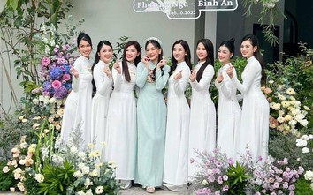 Dàn hoa hậu cực phẩm bê tráp trong đám hỏi Bình An - Phương Nga