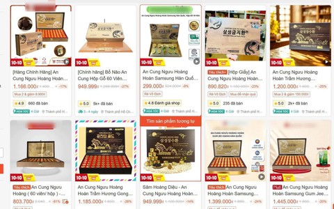 Bộ Y tế yêu cầu rà soát việc kinh doanh An cung ngưu hoàng hoàn trên Shopee