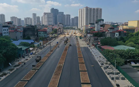 Hà Nội: Công trường Vành đai 2,5 tất bật trước ngày thông xe kỹ thuật