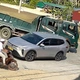 Tài xế không làm chủ tốc độ, taxi mất lái lao xuống ruộng