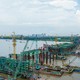 Lăng kính xây dựng 2/9: Hình hài cầu Trần Hưng Đạo dần lộ diện dịp Quốc Khánh